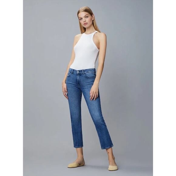 DL1961 Mara Straight  Mid Rise Instasculpt Ankle Jeans in Blue Bird Size‎ 29 - Picture 1 of 6